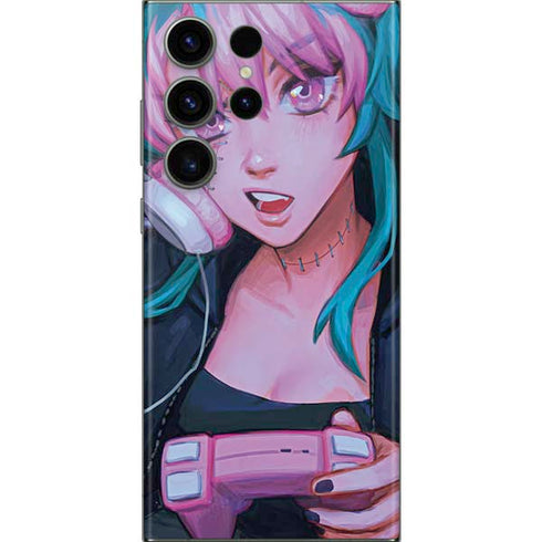 Anime Catgirl Gamer Nerd by Ivy Dolamore Galaxy Skins